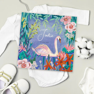 Belle Faire-part de naissance d'oiseaux de cygne