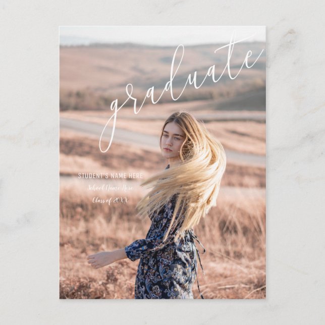 Belle Faire-part d'obtention d'un diplôme de Scrip (Devant)