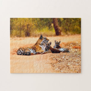 Belle famille de tigres, Puzzle de Jigsaw