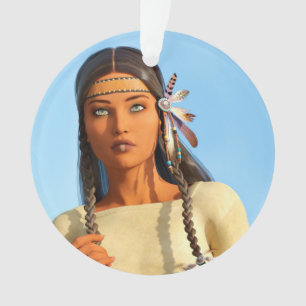 Belle femme native américaine tenue indigène