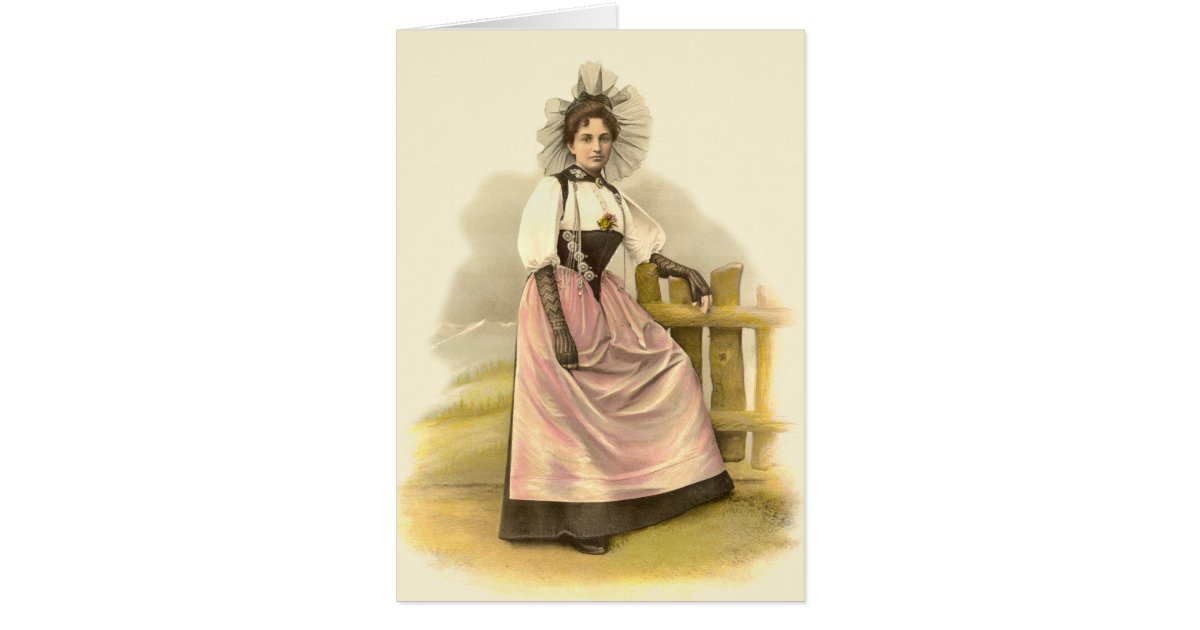 Belle Femme Suisse Dans Le Costume Traditionnel Zazzle Fr