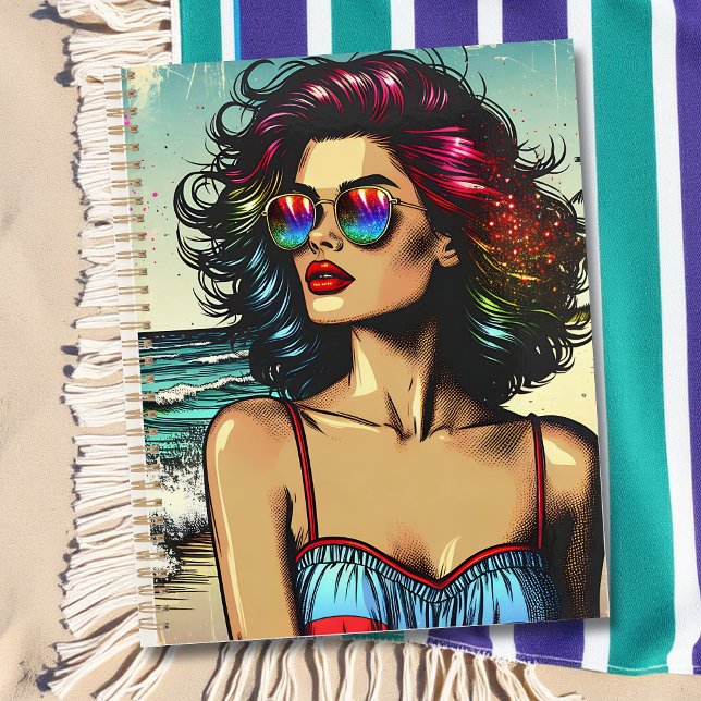 Belle femme sur la plage Comic Book Pop Art (Créateur téléchargé)