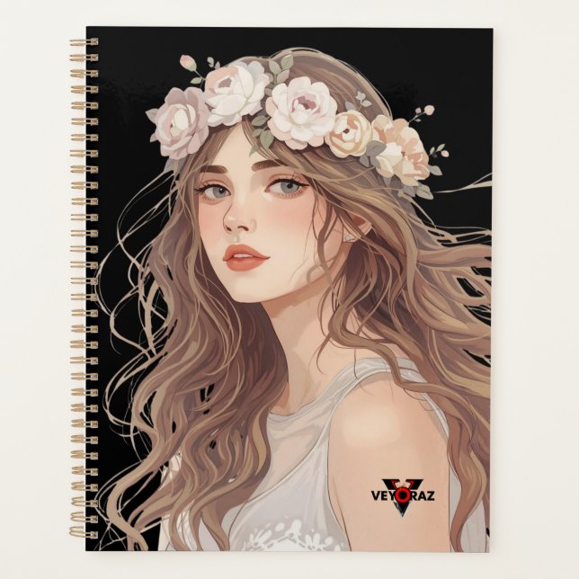 Belle Fille Anime Florale – Esthétique Pastel Douc (Devant)
