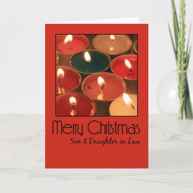 belle-fille et fils Joyeuse carte de Noël (Devant)