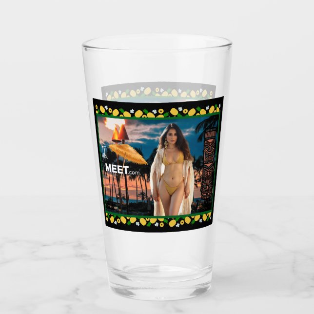 Belle fille TikiMeet.com Tumbler Verre (Devant)
