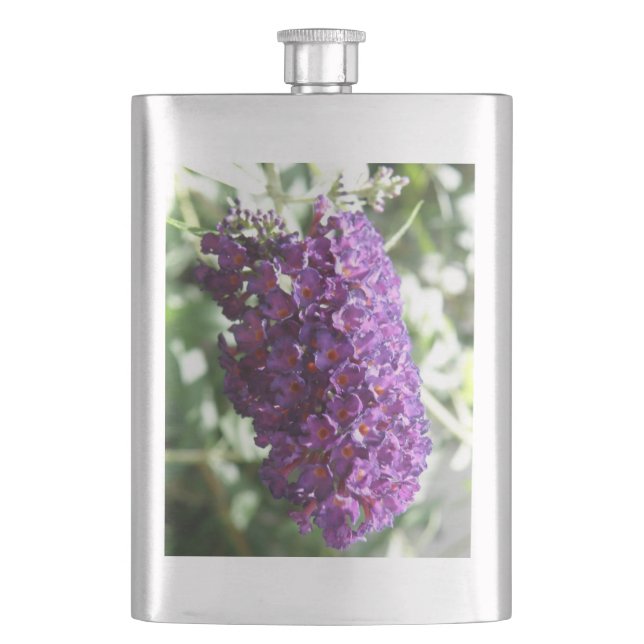 Belle Flacon de fleurs de bouddleia violet (devant)