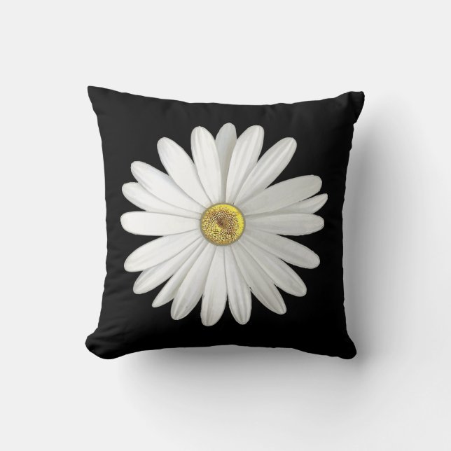 Belle Fleur de marguerite blanche sur oreiller à l (Recto)