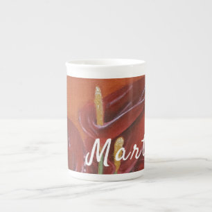 Belle Fleur Personnalisée Os Chine Mug