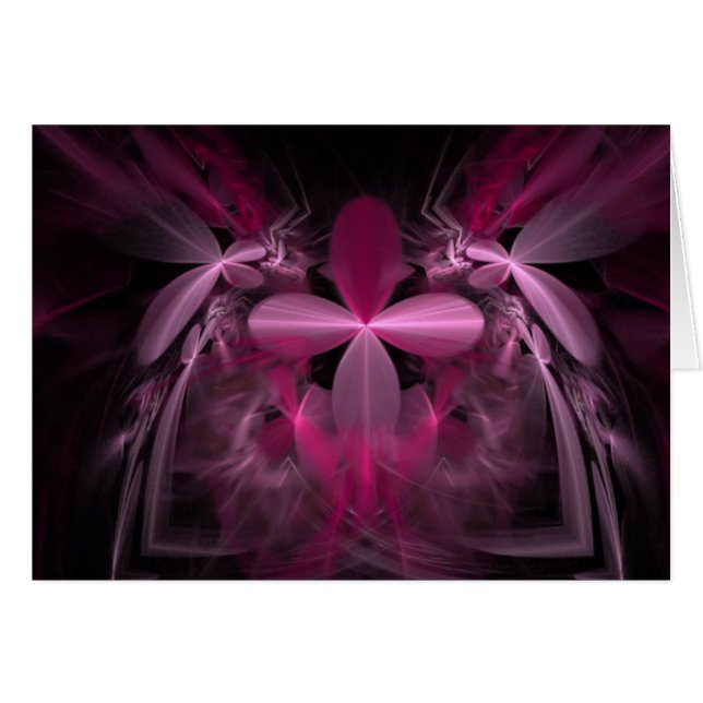 Belle Fleur Rose Fractale (Devant horizontal)