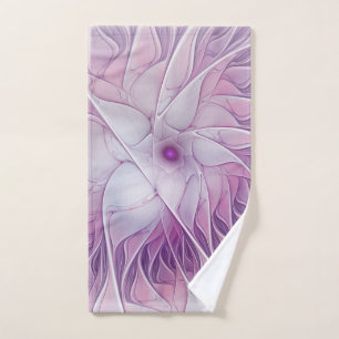 Belle Fleur Rose Moderne Art Fractal Abstrait