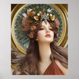 Belle fleurs Art Nouveau Poster