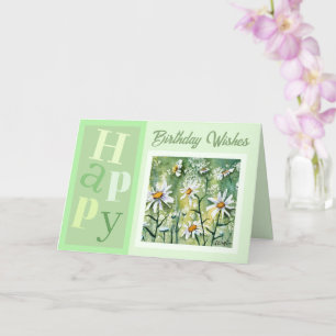 Belle Fleurs Carte d'Anniversaire tendance