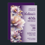 Belle Fleurs Pastel Invitation de fête d'anniversa<br><div class="desc">Jolies fleurs pastel,  toute invitation d'anniversaire d'âge,  changer le texte vous-même lorsque vous commandez</div>