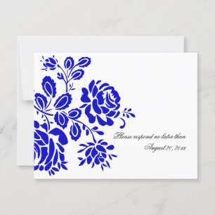Belle Florale en Bleu Royal RSVP / Réponse