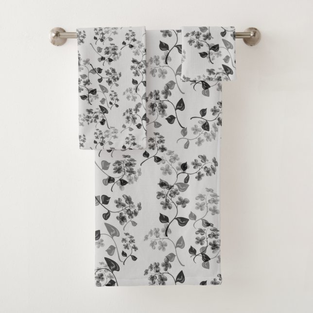 Belle florale sans couture motif oublier-me-pas bl (En situation)