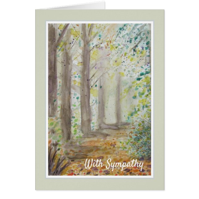 Belle Forêt Arbres Sympathie Carte Souvenirs (Devant)