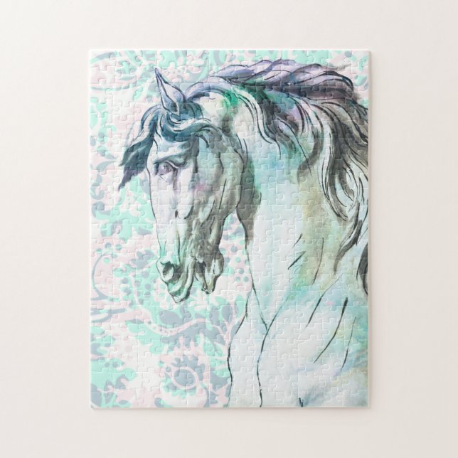 Belle forte Artsy Style Horse Art Puzzle (Vertical)