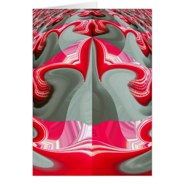 Belle géométrie rouge cendre gris Motif Art Design (Devant)