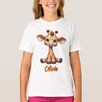 Belle Giraffe Bébé - T-shirt enfant personnalisabl