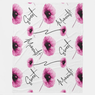 Belle grande couverture en polaire rose