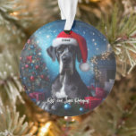Belle Grande Danse avec Santa Hat<br><div class="desc">Ce magnifique design de Noël montre un grand Danois doux portant un chapeau de Père Noël rouge.</div>