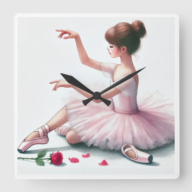 belle horloge devant une chambre de filles (Recto)