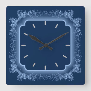 Belle horloge murale bleue