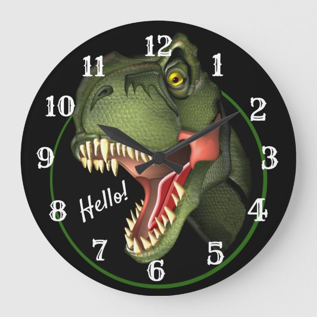 Belle Horloge T-Rex Dinosaure Grande Horloge (Recto)