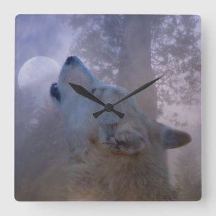 Belle horloge Wolf et Lune