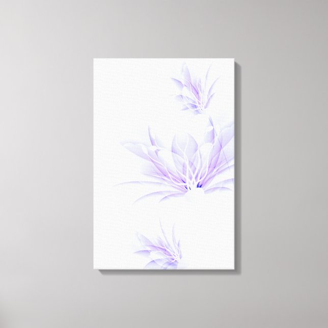 Belle impression de toile de fleurs violettes (Recto)