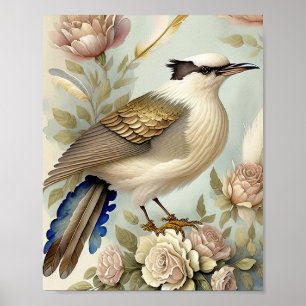 Belle impression d'oiseau aux plumes douces et neu