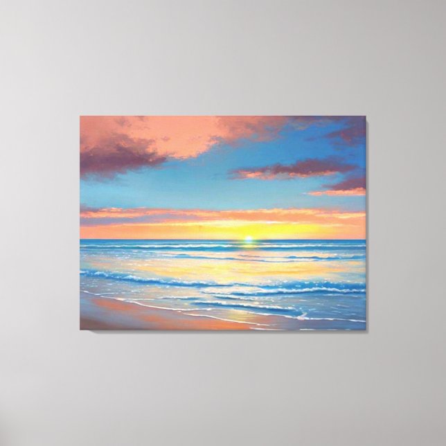 Belle impression sur toile de peinture de coucher  (Recto)