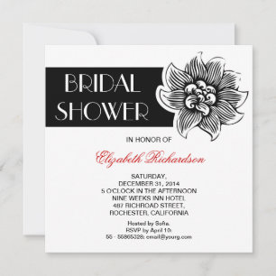 belle invitation à la douche nuptiale