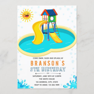 Belle invitation à thème d'anniversaire du parc aq