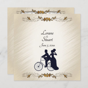 Belle invitation à thème Mariage à vélo