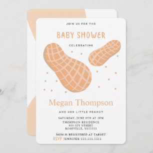 Belle Invitation au Baby shower de Petits Arachide