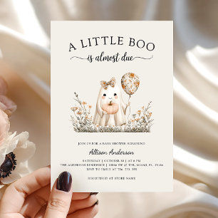 Belle Invitation Baby shower Fantôme Halloween
