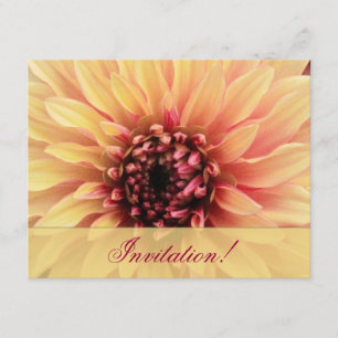 Belle invitation de Fête de la mariée de dahlia