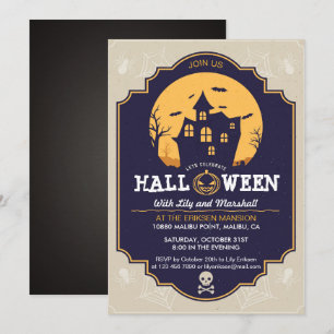 Belle Invitation de la fête costumée Halloween