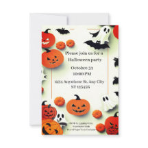 Belle invitation de la fête d'Halloween citrouille