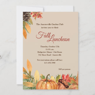 Belle Invitation Déjeuner d'automne