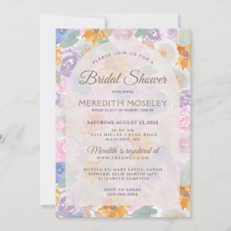 Belle Invitation Florale Douche nuptiale