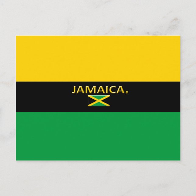 Belle Jamaïque Drapeau couleurs Carte postale (Devant)