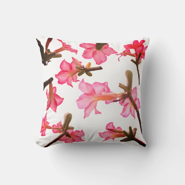 Belle Kudu Lily Fleurs Jeter Coussin Oreiller (Recto)
