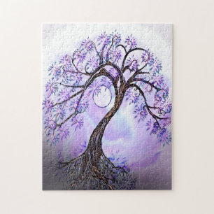 Belle Lavande Arbre de Vie Puzzle