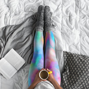 Belle leggings arc-en-ciel colorés doux