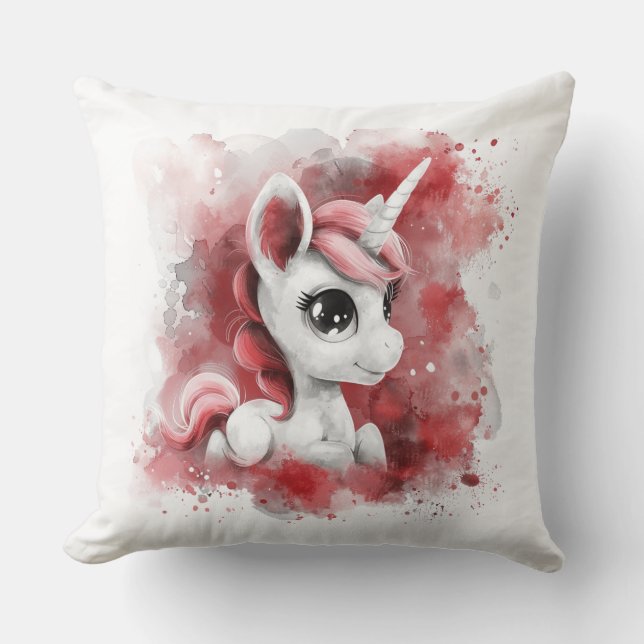 Belle Licorne Pour Coussin Jeté Dans La Chambre De (Recto)