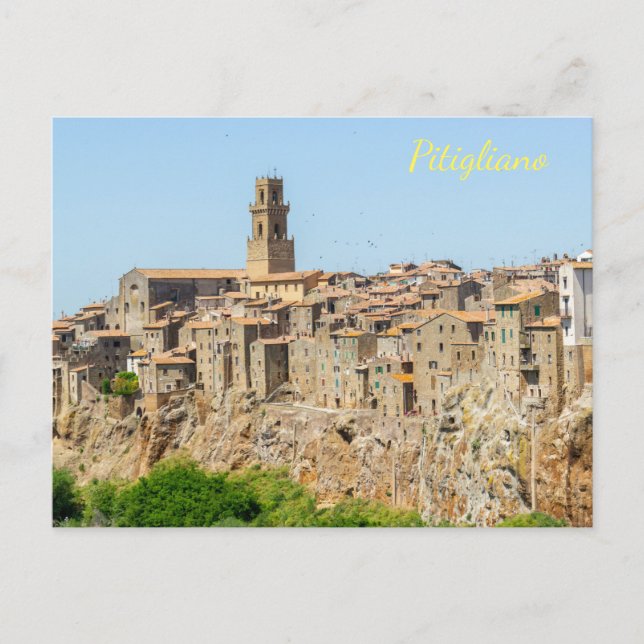 Belle ligne d'horizon de Pitigliano, carte postale (Devant)