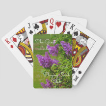 Belle Lilac Florale Personnalisée Cartes de Jeu
