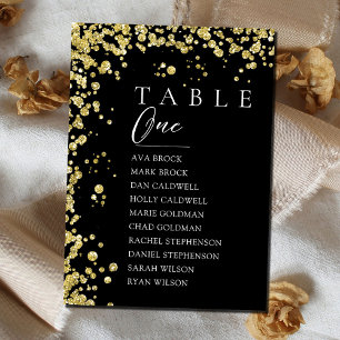 Belle liste de numéros de table de mariage minimal